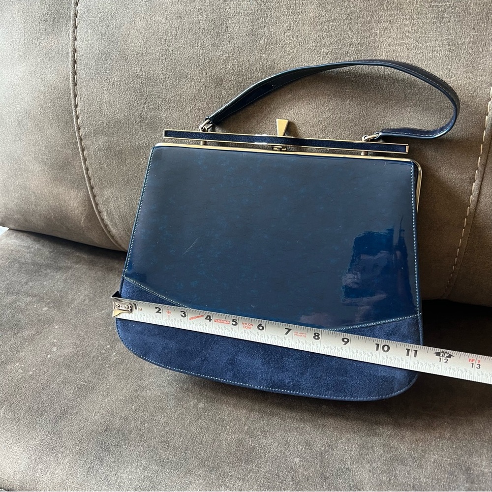 Elegant Vintage‎ 50’s-60’s Navy Blue Women's Handbag - Picture 12 of 13